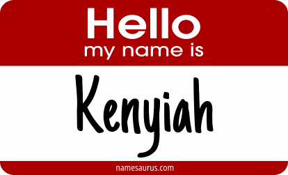 Hello my name is Kenyiah png download