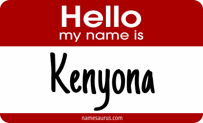 Hello my name is Kenyona png download