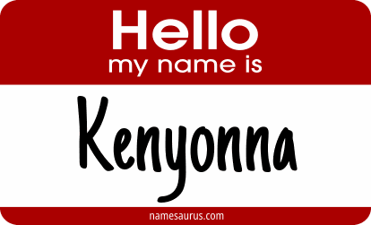 Hello my name is Kenyonna png download