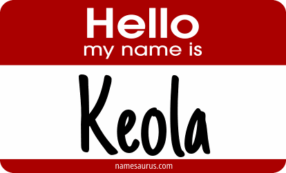 Hello my name is Keola png download