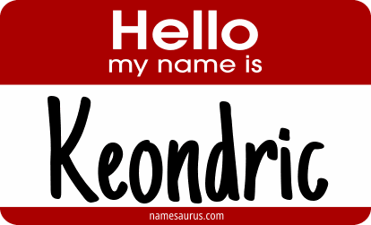 Hello my name is Keondric png download