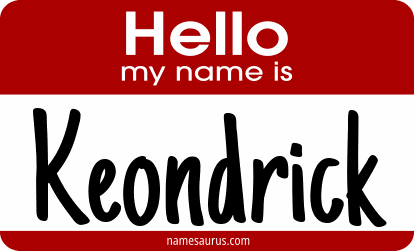 Hello my name is Keondrick png download