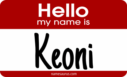 Hello my name is Keoni png download