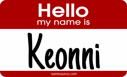 Hello my name is Keonni png download