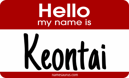 Hello my name is Keontai png download