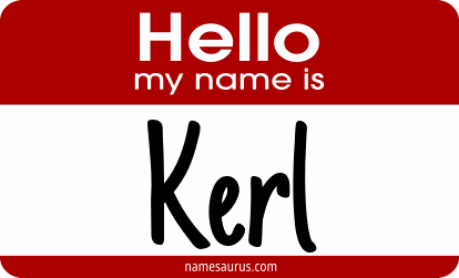 Hello my name is Kerl png download