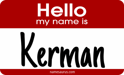 Hello my name is Kerman png download
