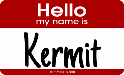 Hello my name is Kermit png download