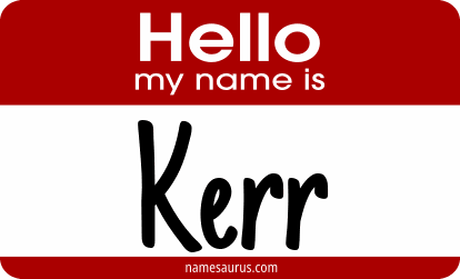 Hello my name is Kerr png download