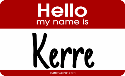 Hello my name is Kerre png download