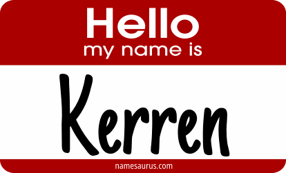 Hello my name is Kerren png download