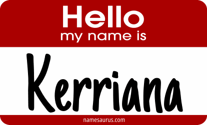 Hello my name is Kerriana png download