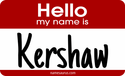 Hello my name is Kershaw png download