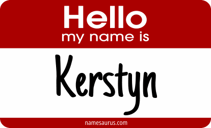 Hello my name is Kerstyn png download