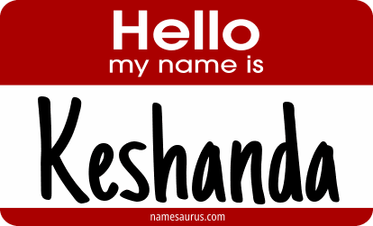 Hello my name is Keshanda png download