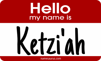 Hello my name is Ketzi'ah png download