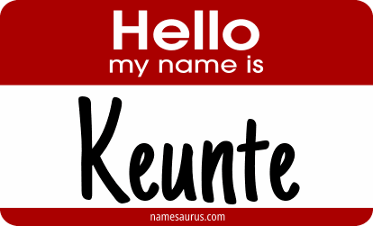 Hello my name is Keunte png download