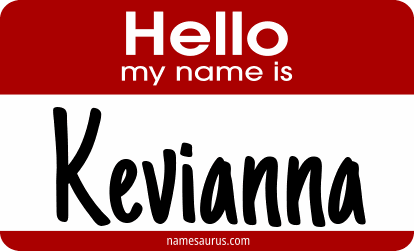 Hello my name is Kevianna png download