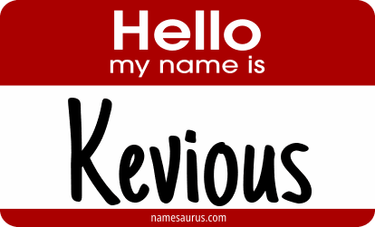 Hello my name is Kevious png download