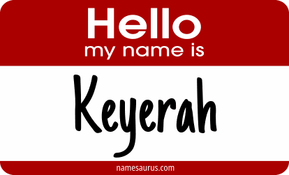 Hello my name is Keyerah png download