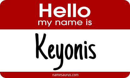 Hello my name is Keyonis png download