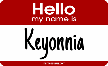 Hello my name is Keyonnia png download