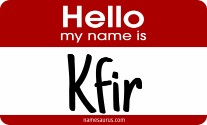 Hello my name is Kfir png download