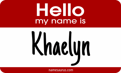 Hello my name is Khaelyn png download