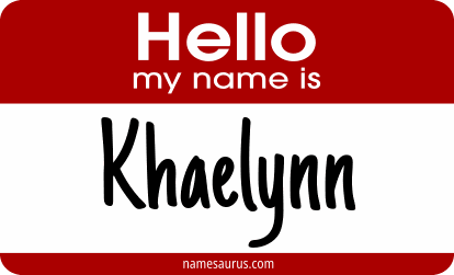 Hello my name is Khaelynn png download