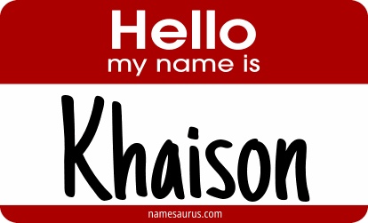 Hello my name is Khaison png download