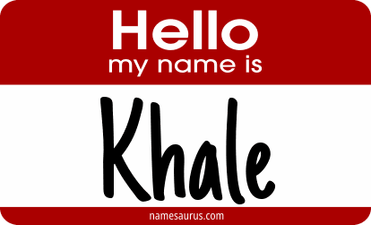 Hello my name is Khale png download
