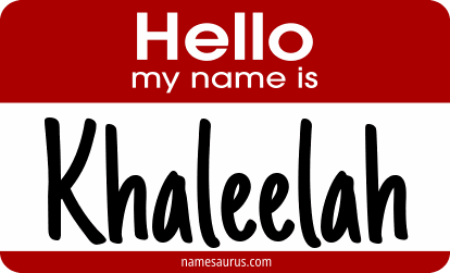 Hello my name is Khaleelah png download