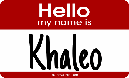 Hello my name is Khaleo png download