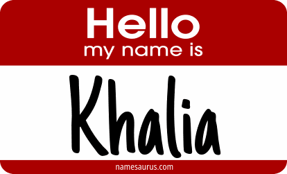 Hello my name is Khalia png download