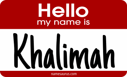 Hello my name is Khalimah png download