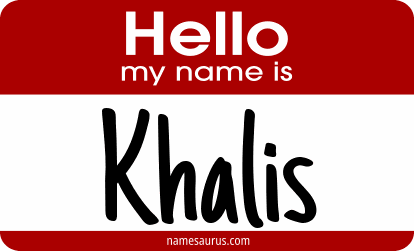 Hello my name is Khalis png download