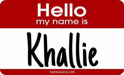 Hello my name is Khallie png download