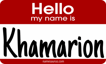 Hello my name is Khamarion png download
