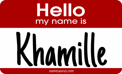 Hello my name is Khamille png download