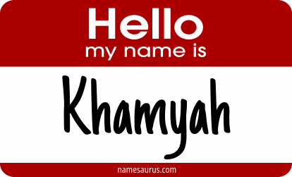 Hello my name is Khamyah png download