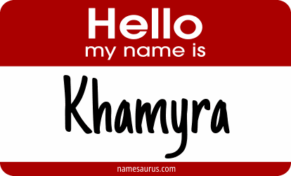 Hello my name is Khamyra png download