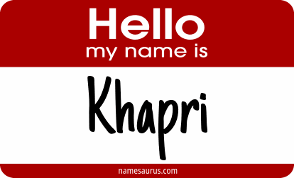 Hello my name is Khapri png download