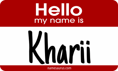Hello my name is Kharii png download