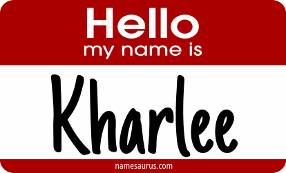 Hello my name is Kharlee png download