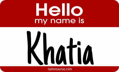 Hello my name is Khatia png download