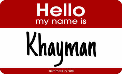 Hello my name is Khayman png download