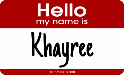 Hello my name is Khayree png download