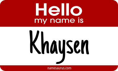 Hello my name is Khaysen png download