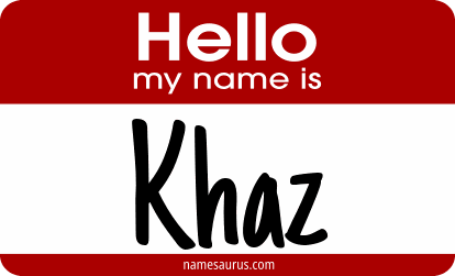 Hello my name is Khaz png download