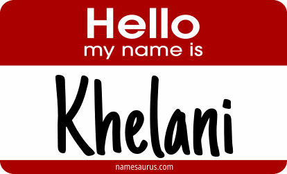 Hello my name is Khelani png download